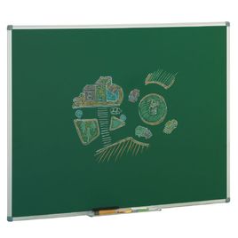 Comprar Pizarra verde mural estratificada no magnética marco aluminio 122x100cm
