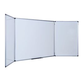 Comprar Pizarra tríptica blanca con superficie de acero vitrificado magnética 90x240cm (90x120cm CERRADA)