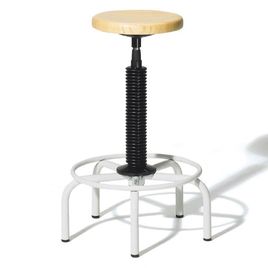 Comprar Taburete con estructura metálica y base de 5 pies husillo giratorio madera